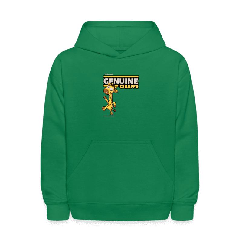 Genuine Giraffe Character Comfort Kids Hoodie - kelly green