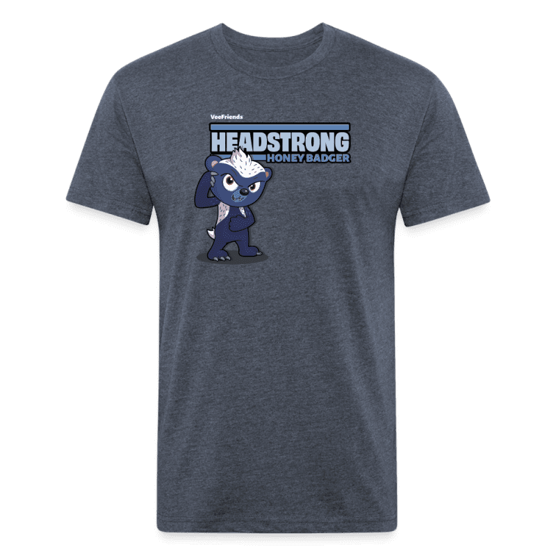 Headstrong Honey Badger Character Comfort Adult Tee - heather navy