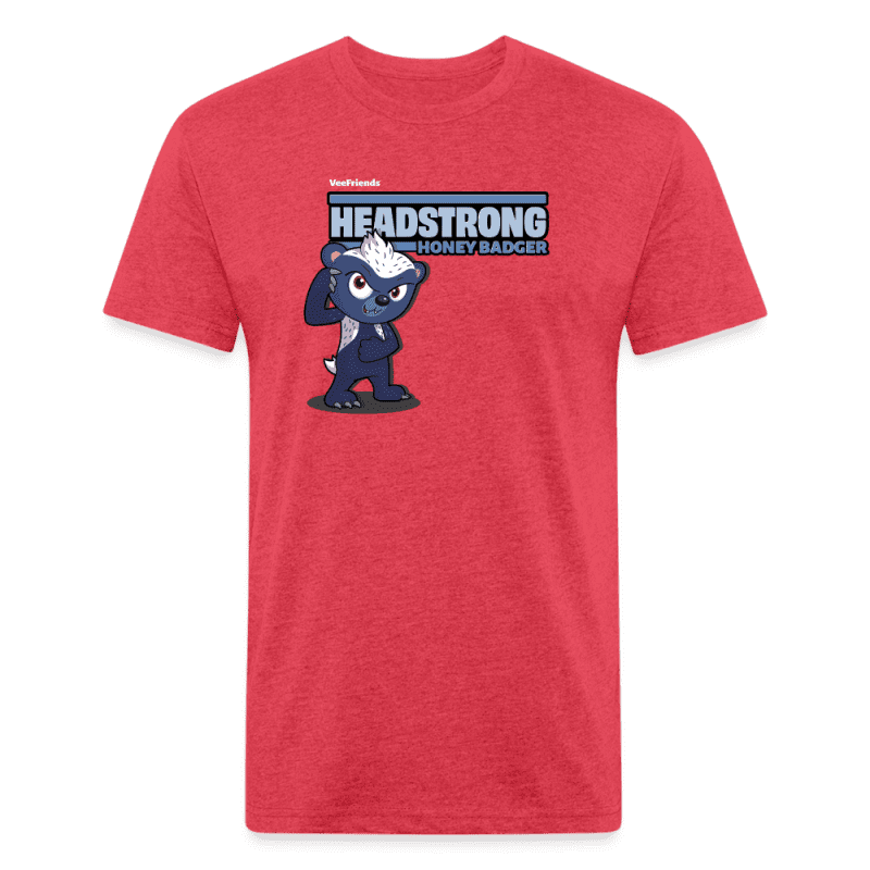 Headstrong Honey Badger Character Comfort Adult Tee - heather red