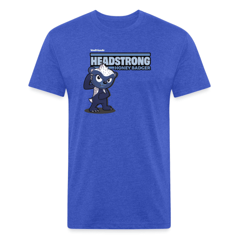 Headstrong Honey Badger Character Comfort Adult Tee - heather royal