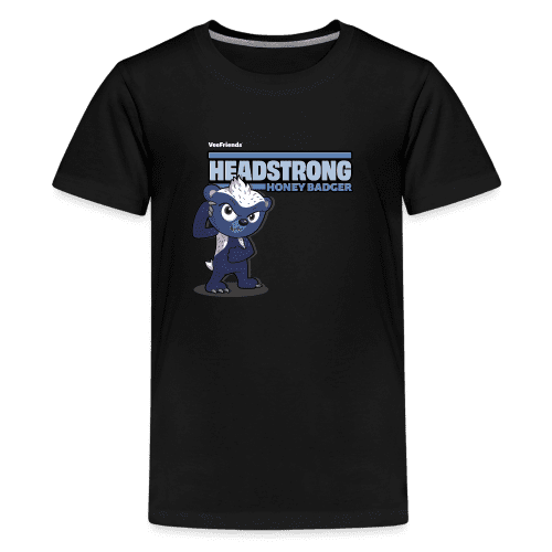 Headstrong Honey Badger Character Comfort Kids Tee - black