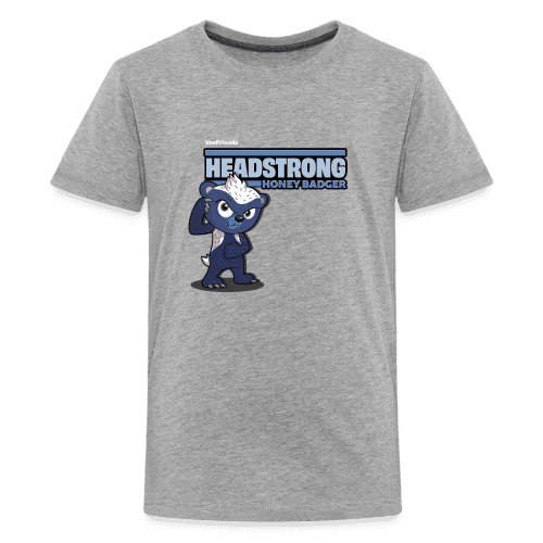 Headstrong Honey Badger Character Comfort Kids Tee - heather gray