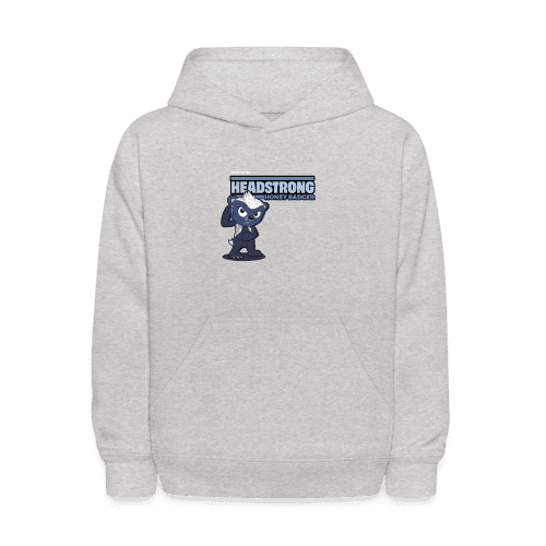 Headstrong Honey Badger Character Comfort Kids Hoodie - heather gray