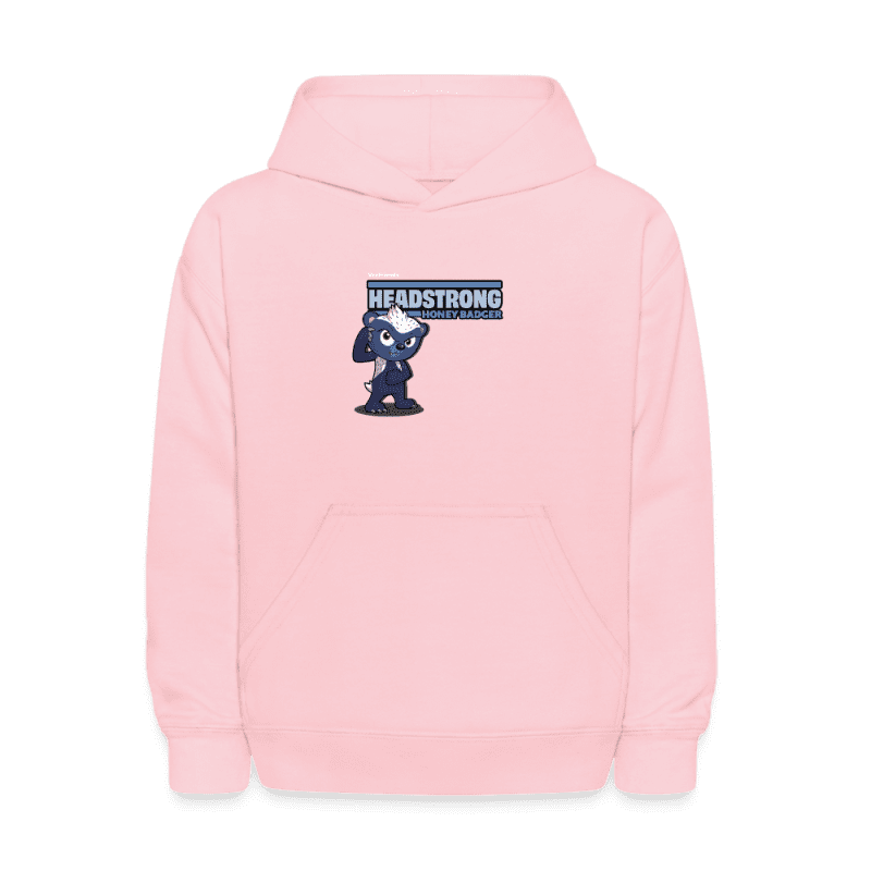 Headstrong Honey Badger Character Comfort Kids Hoodie - pink