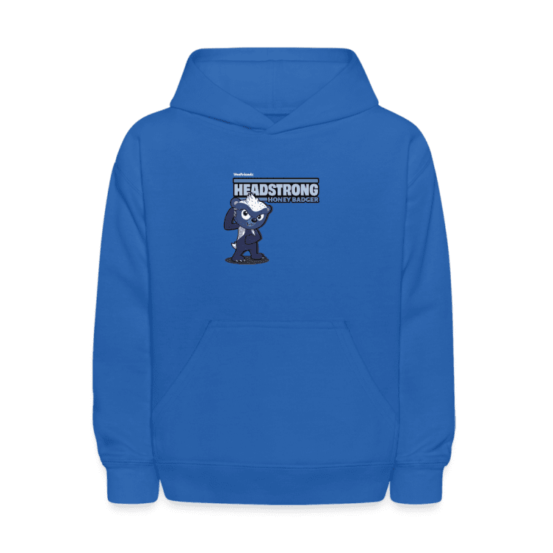 Headstrong Honey Badger Character Comfort Kids Hoodie - royal blue