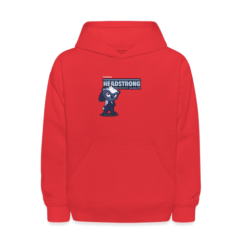 Headstrong Honey Badger Character Comfort Kids Hoodie - red