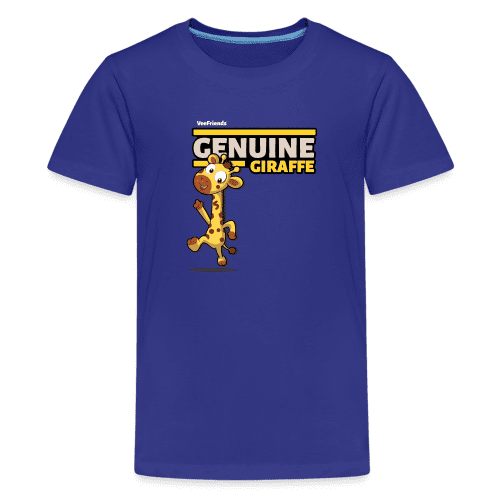 Genuine Giraffe Character Comfort Kids Tee - royal blue