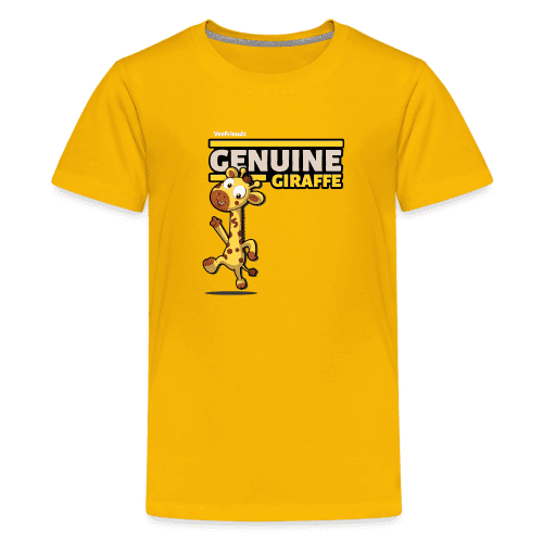 Genuine Giraffe Character Comfort Kids Tee - sun yellow