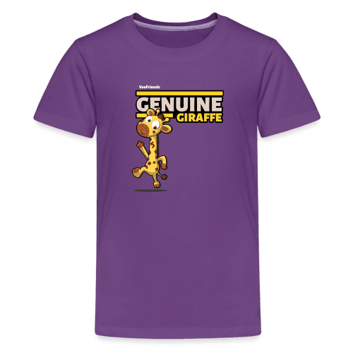 Genuine Giraffe Character Comfort Kids Tee - purple