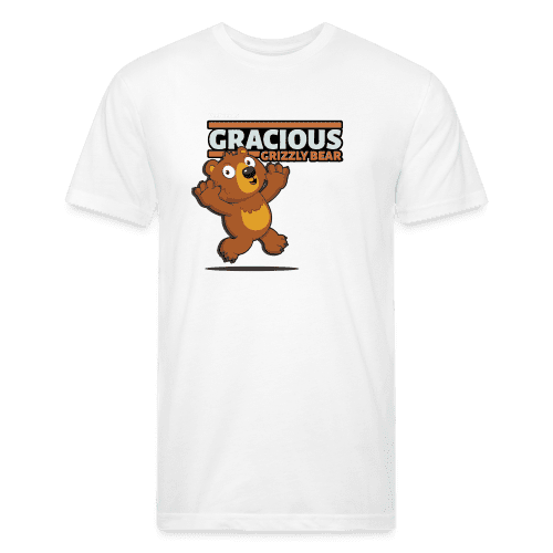 Gracious Grizzly Bear Character Comfort Adult Tee - white