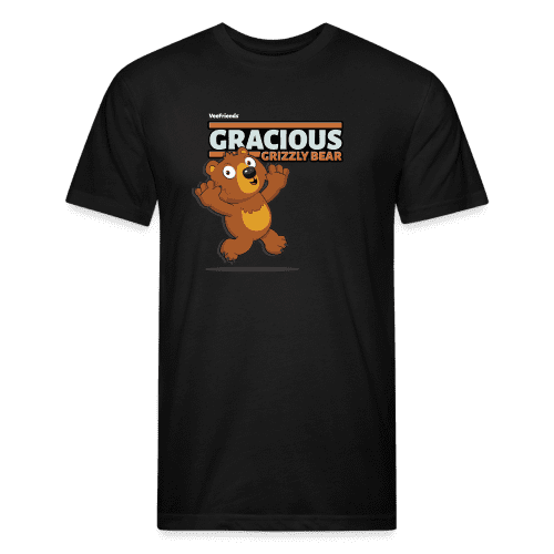 Gracious Grizzly Bear Character Comfort Adult Tee - black