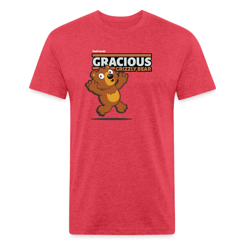 Gracious Grizzly Bear Character Comfort Adult Tee - heather red