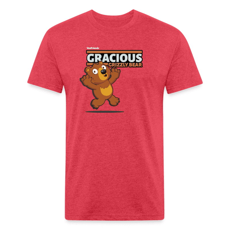 Gracious Grizzly Bear Character Comfort Adult Tee - heather red