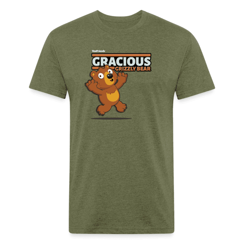 Gracious Grizzly Bear Character Comfort Adult Tee - heather military green