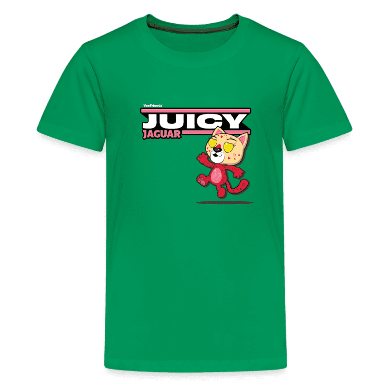 Juicy Jaguar Character Comfort Kids Tee - kelly green