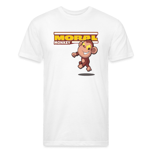 Moral Monkey Character Comfort Adult Tee - white