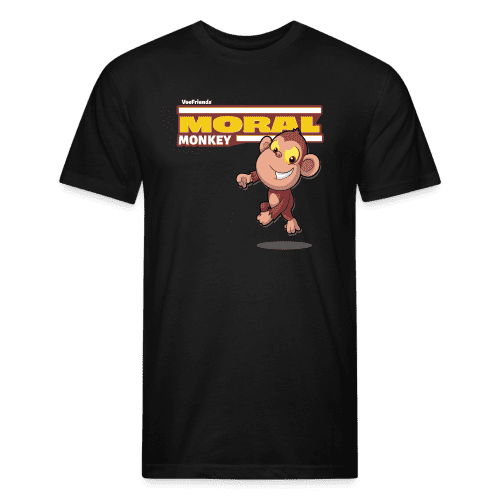 Moral Monkey Character Comfort Adult Tee - black