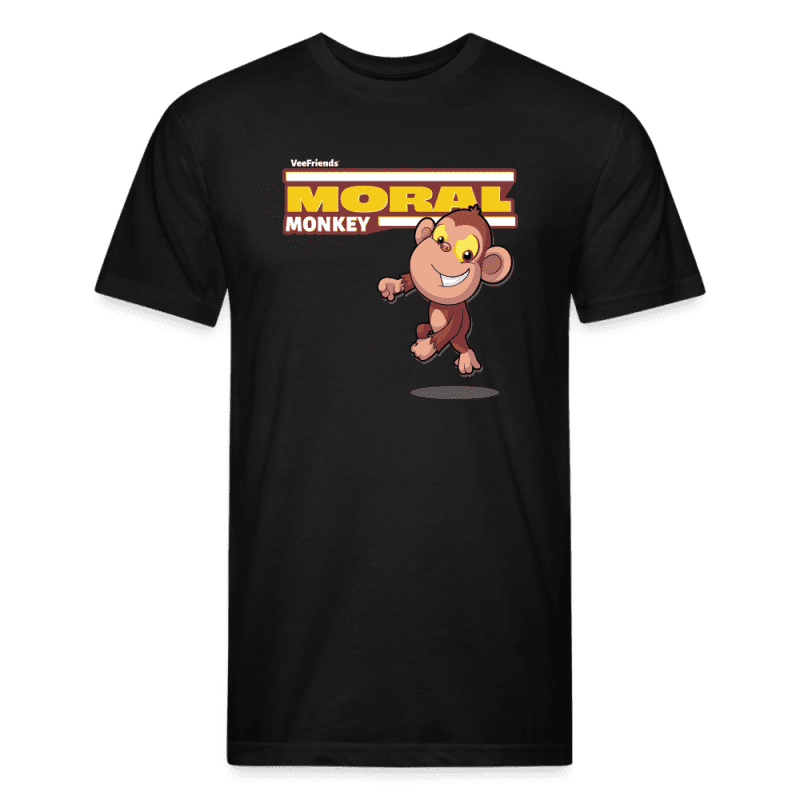 Moral Monkey Character Comfort Adult Tee - black