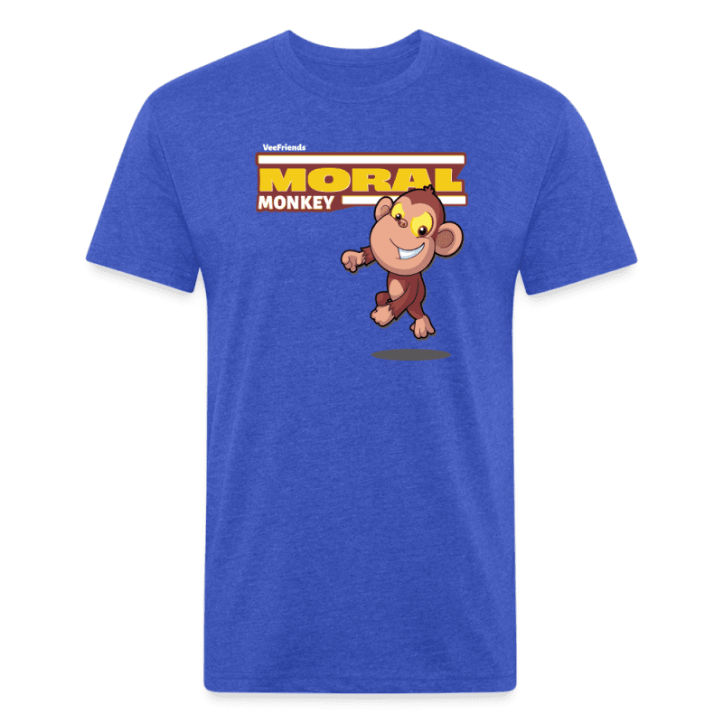 Moral Monkey Character Comfort Adult Tee - heather royal