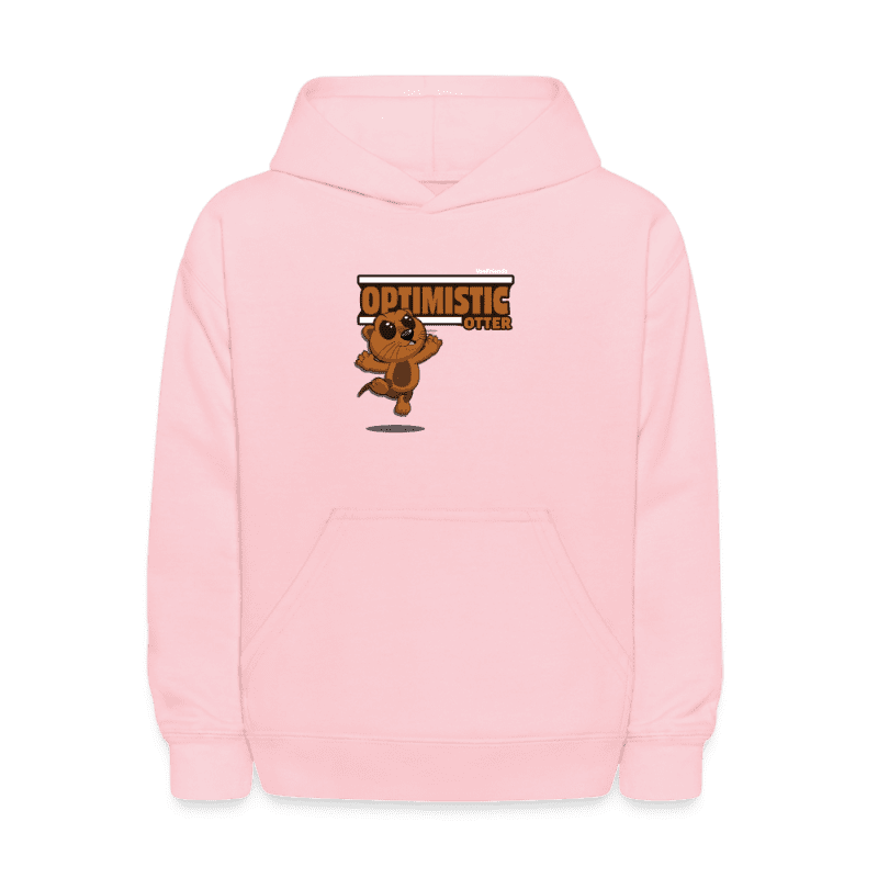 Optimistic Otter Character Comfort Kids Hoodie - pink