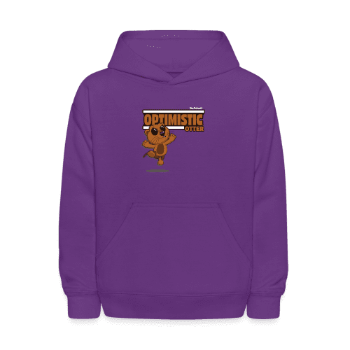 Optimistic Otter Character Comfort Kids Hoodie - purple