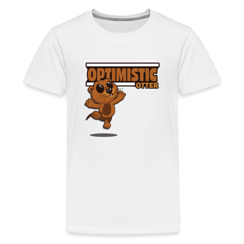 Optimistic Otter Character Comfort Kids Tee - white