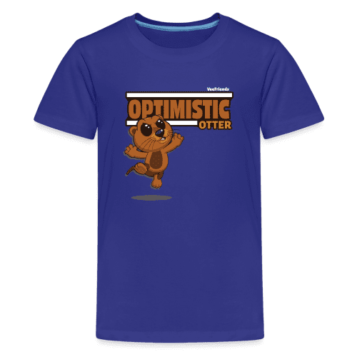 Optimistic Otter Character Comfort Kids Tee - royal blue