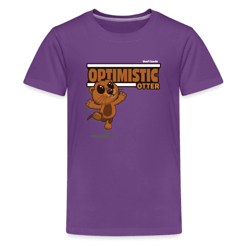 Optimistic Otter Character Comfort Kids Tee - purple