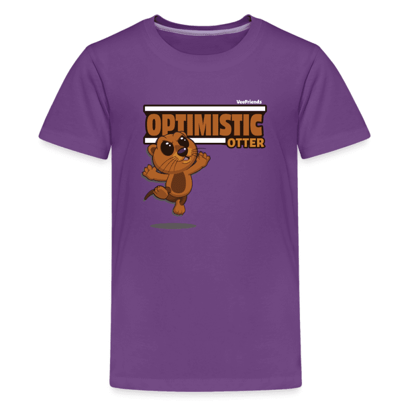 Optimistic Otter Character Comfort Kids Tee - purple