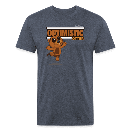 Optimistic Otter Character Comfort Adult Tee - heather navy