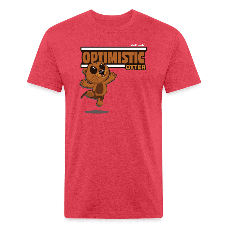 Optimistic Otter Character Comfort Adult Tee - heather red