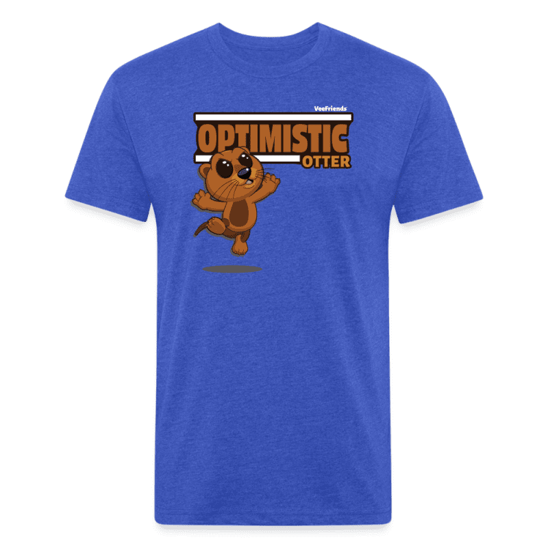 Optimistic Otter Character Comfort Adult Tee - heather royal