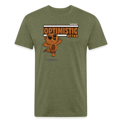 Optimistic Otter Character Comfort Adult Tee - heather military green