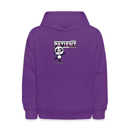 Patient Panda Character Comfort Kids Hoodie - purple