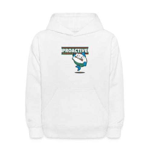 Proactive Piranha Character Comfort Kids Hoodie - white