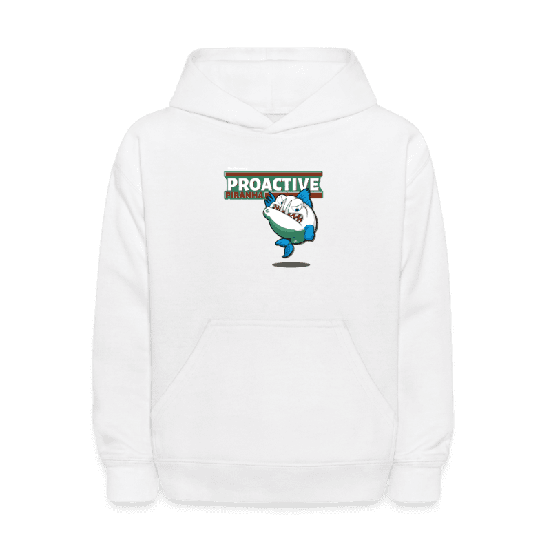 Proactive Piranha Character Comfort Kids Hoodie - white