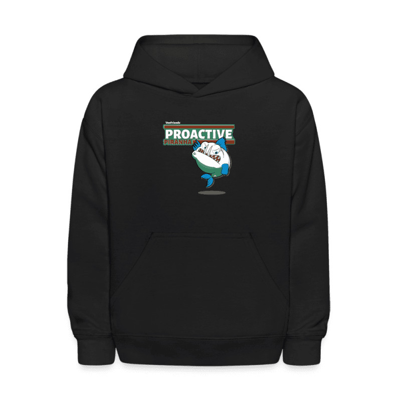 Proactive Piranha Character Comfort Kids Hoodie - black