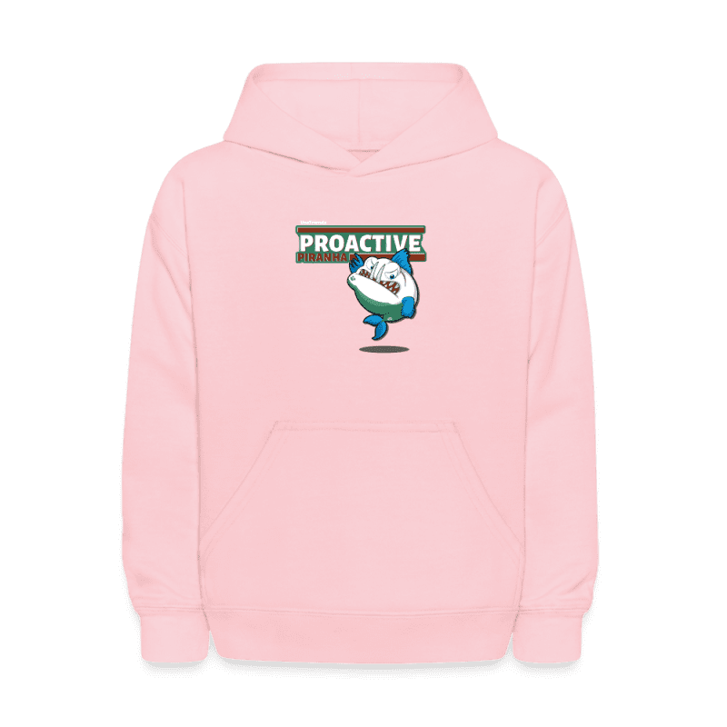 Proactive Piranha Character Comfort Kids Hoodie - pink