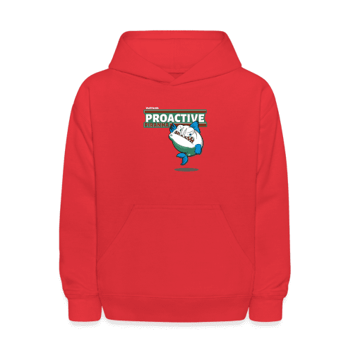 Proactive Piranha Character Comfort Kids Hoodie - red