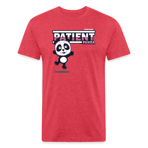 Patient Panda Character Comfort Adult Tee - heather red