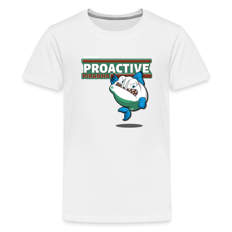 Proactive Piranha Character Comfort Kids Tee - white