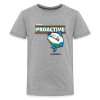 Proactive Piranha Character Comfort Kids Tee - heather gray