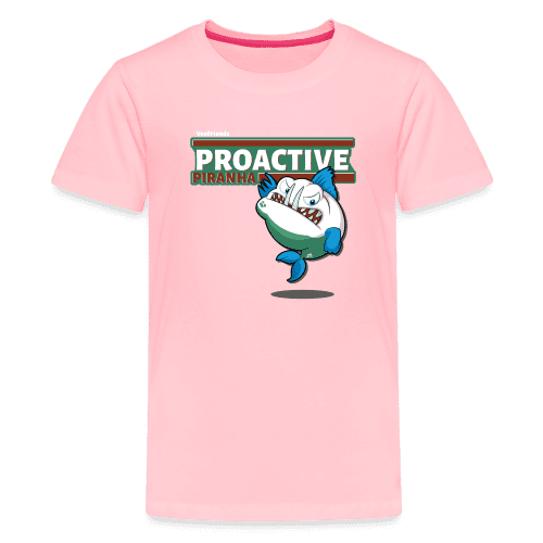 Proactive Piranha Character Comfort Kids Tee - pink