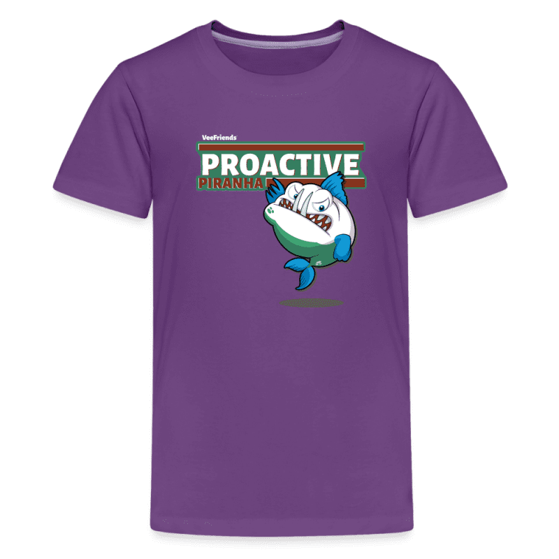 Proactive Piranha Character Comfort Kids Tee - purple