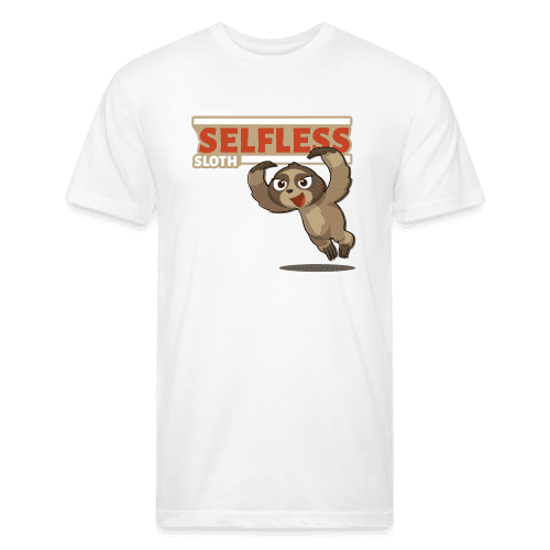 Selfless Sloth Character Comfort Adult Tee - white