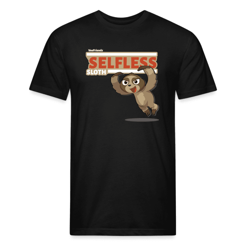 Selfless Sloth Character Comfort Adult Tee - black