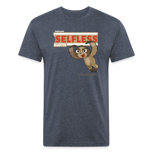 Selfless Sloth Character Comfort Adult Tee - heather navy