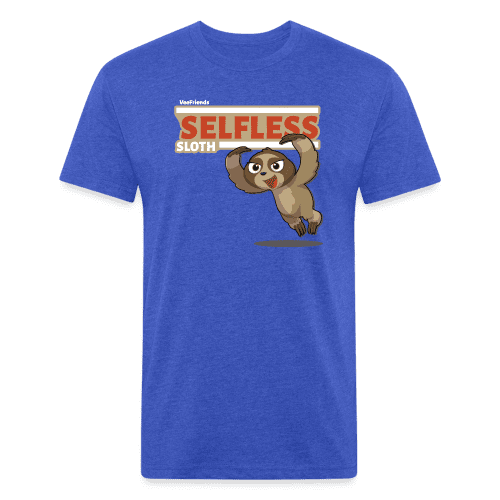 Selfless Sloth Character Comfort Adult Tee - heather royal