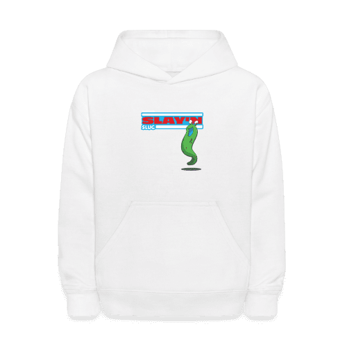 Slay'n Slug Character Comfort Kids Hoodie - white