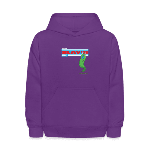 Slay'n Slug Character Comfort Kids Hoodie - purple